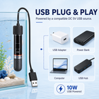 USB powered 10W aquarium heater feature