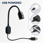OUKMAO USB Clip-On Aquarium Spotlight with Flexible Gooseneck