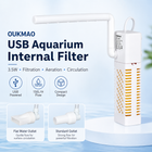 OUKMAO USB Aquarium Internal Filter 3.5W – Quiet Nano Fish Tank Filter with Spray Bar & Adjustable Water Outlet