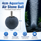 OUKMAO 4cm Aquarium Air Stone Ball – Fine Bubble Oxygen Diffuser