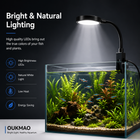 OUKMAO USB Aquarium rotundity Clip Light – 3W / 5W LED Fish Tank Light