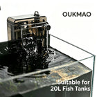 OUKMAO Slim Wall-Mounted Aquarium Filter – 160L/H, Up to 20L
