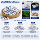 OUKMAO Aquarium Quartz Filter Media Balls – Biological Filtration Media