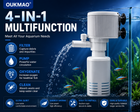 USB Fish Tank Filter, 5W 350L/H 4-in-1 Internal Aquarium Filter