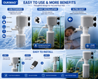 USB Fish Tank Filter, 5W 350L/H 4-in-1 Internal Aquarium Filter