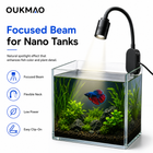 OUKMAO USB Clip-On Aquarium Spotlight with Flexible Gooseneck